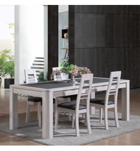 SUN - Table extensible 3 allonges centrales plateau...