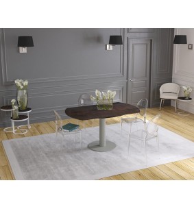 UNA - Table de repas extensible deux allonges intégrées... 2