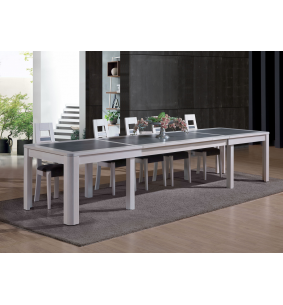SUN - Table extensible 3 allonges centrales plateau... 2