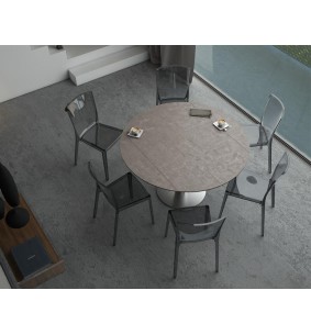 UNA - Table de repas extensible deux allonges intégrées...