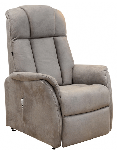 ENGIE - Fauteuil relax et releveur bi-moteurs tissu microfibre