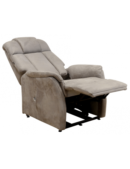 ENGIE - Fauteuil relax et releveur bi-moteurs tissu microfibre
