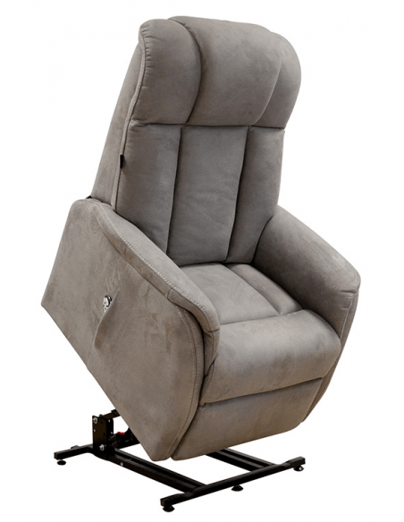 ENGIE - Fauteuil relax et releveur bi-moteurs tissu microfibre