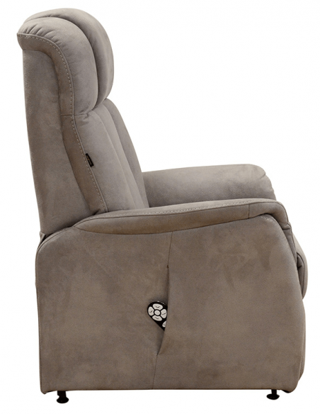 ENGIE - Fauteuil relax et releveur bi-moteurs tissu microfibre