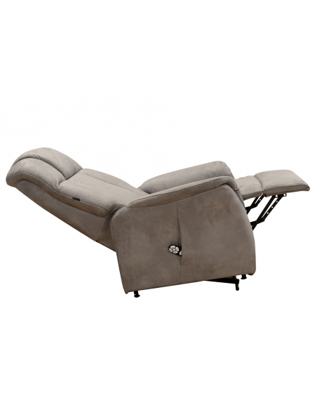 ENGIE - Fauteuil relax et releveur bi-moteurs tissu microfibre