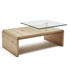 TREVISE - Table basse avec 1 plateau en verre