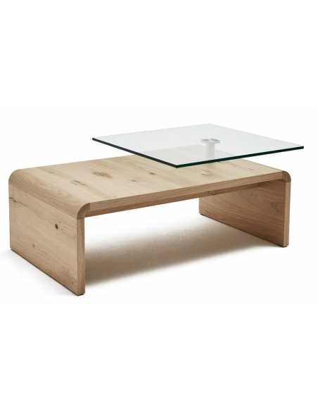TREVISE - Table basse avec 1 plateau en verre