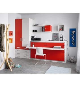 SOON - Ensemble armoire et lit rabattable couchage 190x90 cm