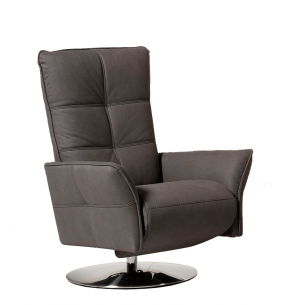 LEO - Fauteuil relaxation piètement métallique chromé ou...