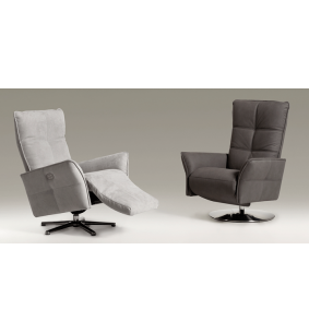 LEO - Fauteuil relaxation piètement métallique chromé ou... 2