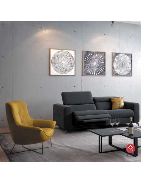Fauteuil design Ico en tissu