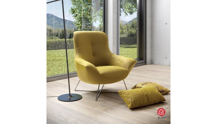 Fauteuil design Ico en tissu
