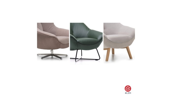 Fauteuil design Ico en tissu