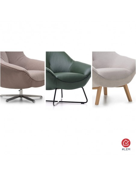Fauteuil design Ico en tissu