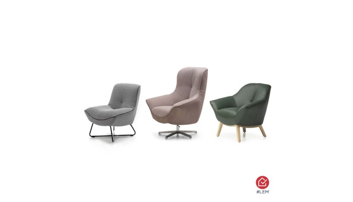 Fauteuil design Ico en tissu
