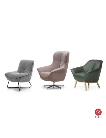 Fauteuil design Ico en tissu